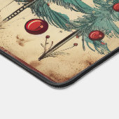 ヴィンテージクリスマスツリーとオーナメント デスクマット (コーナー)