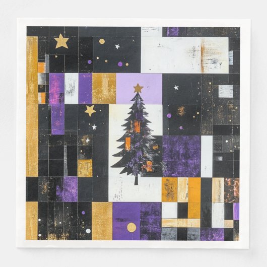 ヴィンテージクリスマスツリーのコラージュ (正面)