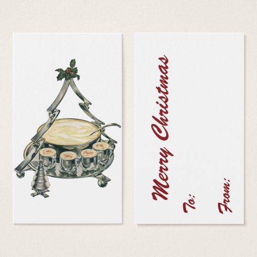 ヴィンテージクリスマスツリーのパンチボウルの卵 (正面&裏面)