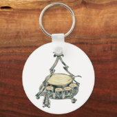 ヴィンテージクリスマスツリーのパンチボウルの卵 キーホルダー (正面)