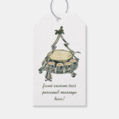 ヴィンテージクリスマスツリーのパンチボウルの卵 ギフトタグ (正面)