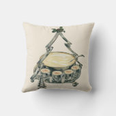 ヴィンテージクリスマスツリーのパンチボウルの卵 クッション (裏面)