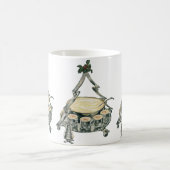 ヴィンテージクリスマスツリーのパンチボウルの卵 コーヒーマグカップ (中央)