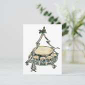 ヴィンテージクリスマスツリーのパンチボウルの卵 シーズンカード (スタンド正面)