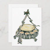 ヴィンテージクリスマスツリーのパンチボウルの卵 シーズンカード (正面/裏面)