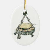 ヴィンテージクリスマスツリーのパンチボウルの卵 セラミックオーナメント (正面)
