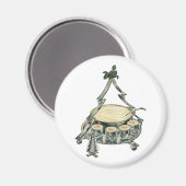 ヴィンテージクリスマスツリーのパンチボウルの卵 マグネット (正面/裏面)