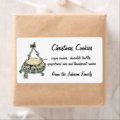 ヴィンテージクリスマスツリーのパンチボウルの卵 ラベル (インサイチュ)