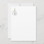 ヴィンテージクリスマスツリーの水色金ゴールド星 ノートカード (裏面)