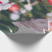 ヴィンテージクリスマスツリーの装飾 ラッピングペーパー (角)