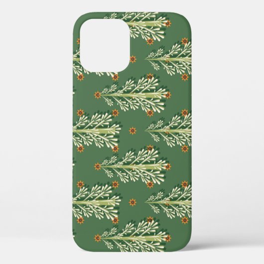 ヴィンテージクリスマスツリーイラストレーションパターン Case-Mate iPhoneケース (裏面)