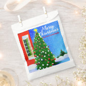 ヴィンテージクリスマスツリーウィンターワンダーランド フェイバーバッグ (クリップ留めされた状態)