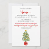 ヴィンテージクリスマスツリーウェーブムーヴェホリデーカード (正面)