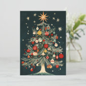 ヴィンテージクリスマスツリーオーナメントスタートッパー シーズンカード (スタンド正面)