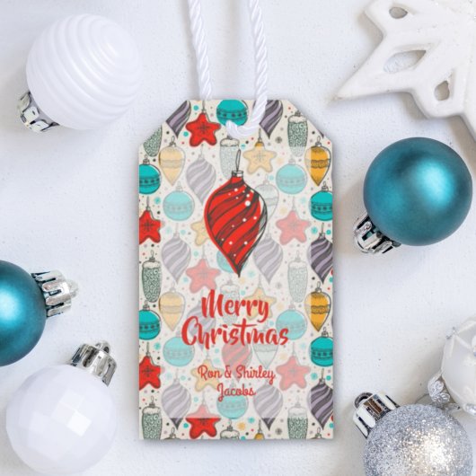 ヴィンテージクリスマスツリーオーナメントズホリデイ ギフトタグ