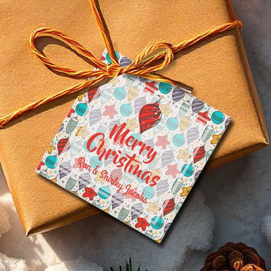 ヴィンテージクリスマスツリーオーナメントズホリデイ フェイバータグ