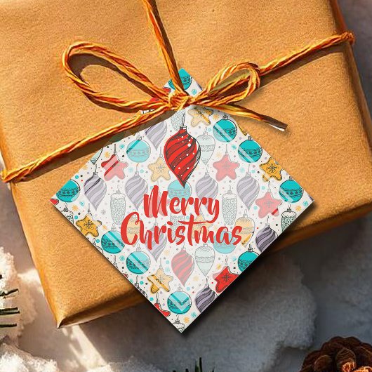 ヴィンテージクリスマスツリーオーナメントズホリデイ フェイバータグ