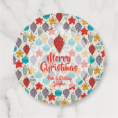 ヴィンテージクリスマスツリーオーナメントホリデーラウンド フェイバータグ (正面)