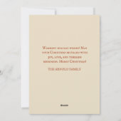 ヴィンテージクリスマスツリーガールギフト シーズンカード (裏面)