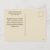 ヴィンテージクリスマスツリーガールギフト シーズンポストカード (裏面)