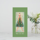 ヴィンテージクリスマスツリーガール ホリデーカード (スタンド正面)