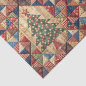 ヴィンテージクリスマスツリーキルトパターンデカップージ 薄葉紙 (詳細)