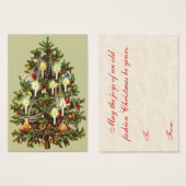 ヴィンテージクリスマスツリーギフトラベル (正面&裏面)