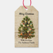 ヴィンテージクリスマスツリーギフトラベル ギフトタグ (正面)