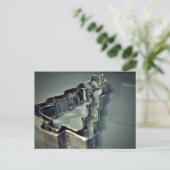 ヴィンテージクリスマスツリークッキーカッター シーズンポストカード (スタンド正面)