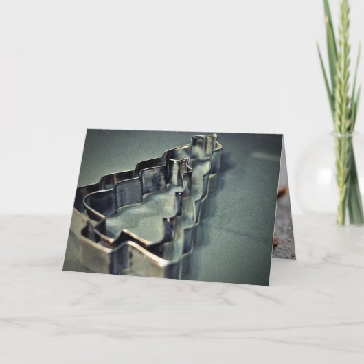 ヴィンテージクリスマスツリークッキーズホリデーカード シーズンカード (正面)