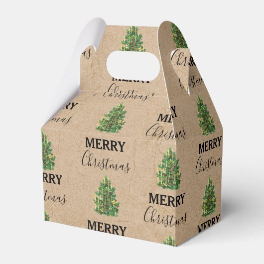 ヴィンテージクリスマスツリークラフトフェスティバルクリスマス フェイバーボックス (正面サイド)