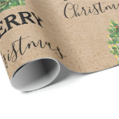 ヴィンテージクリスマスツリークラフトフェスティバルクリスマス ラッピングペーパー (ロールコーナー)