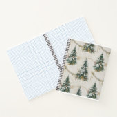 「ヴィンテージクリスマスツリースパイラルノート – フェスティバル ノートブック (内部)