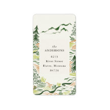 ヴィンテージクリスマスツリーズ差出人住所ラベル