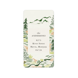 ヴィンテージクリスマスツリーズ差出人住所ラベル ラベル