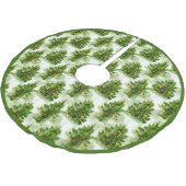 ヴィンテージクリスマスツリーパターンホリデイクリスマス ブラッシュドポリエステルツリースカート (アングル)