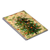 ヴィンテージクリスマスツリーパターン素朴なレトロ ノートブック (右側)