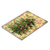 ヴィンテージクリスマスツリーパターン素朴なレトロ ノートブック (左側)