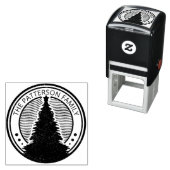 ヴィンテージクリスマスツリーパーソナライズされたサークル セルフインキングスタンプ (インサイチュ)