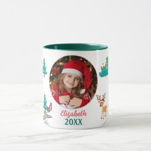 ヴィンテージクリスマスツリーファームライフグリーン マグカップ (中央)