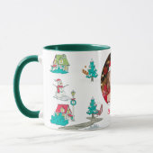 ヴィンテージクリスマスツリーファームライフグリーン マグカップ (左)