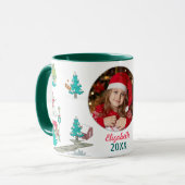 ヴィンテージクリスマスツリーファームライフグリーン マグカップ (正面左)