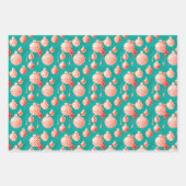 ヴィンテージクリスマスツリーファーム風景包み紙 ラッピングペーパーシート (正面2)