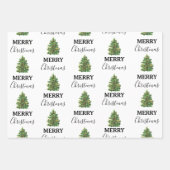 ヴィンテージクリスマスツリーフェスティバルクリスマス ラッピングペーパーシート (正面)