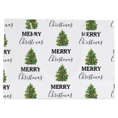 ヴィンテージクリスマスツリーフェスティバルクリスマス ラージペーパーバッグ (裏面)