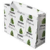 ヴィンテージクリスマスツリーフェスティバルクリスマス ラージペーパーバッグ (裏面アングル)