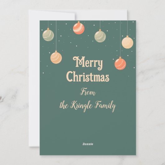 ヴィンテージクリスマスツリーフラットホリデーカード シーズンカード (裏面)