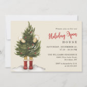 ヴィンテージクリスマスツリーホリデーオープンハウス 招待状 (正面)