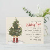 ヴィンテージクリスマスツリーホリデーオープンハウス 招待状 (スタンド正面)