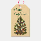 ヴィンテージクリスマスツリーホリデーギフトラベル ギフトタグ (正面)
